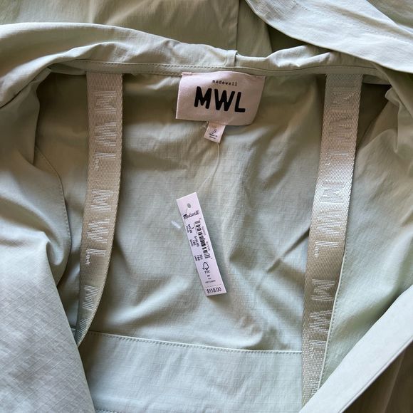 Madewell Light Green Hiking Hoodie Cropped Jacket Size Small - Picture 6 of 10